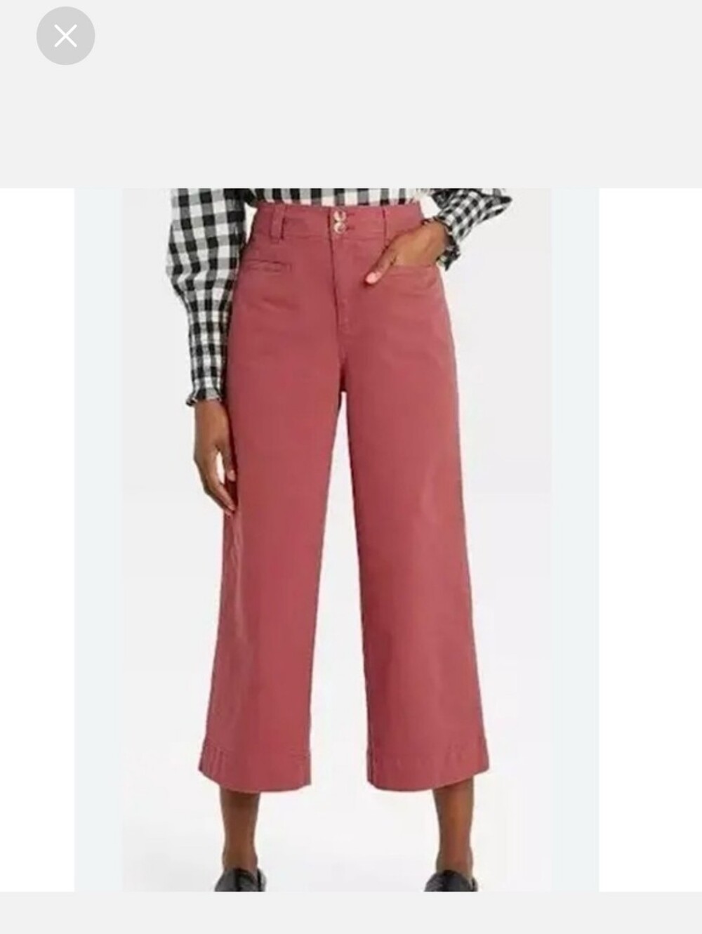 A New Day Wide-Leg Crop Pants in Rose